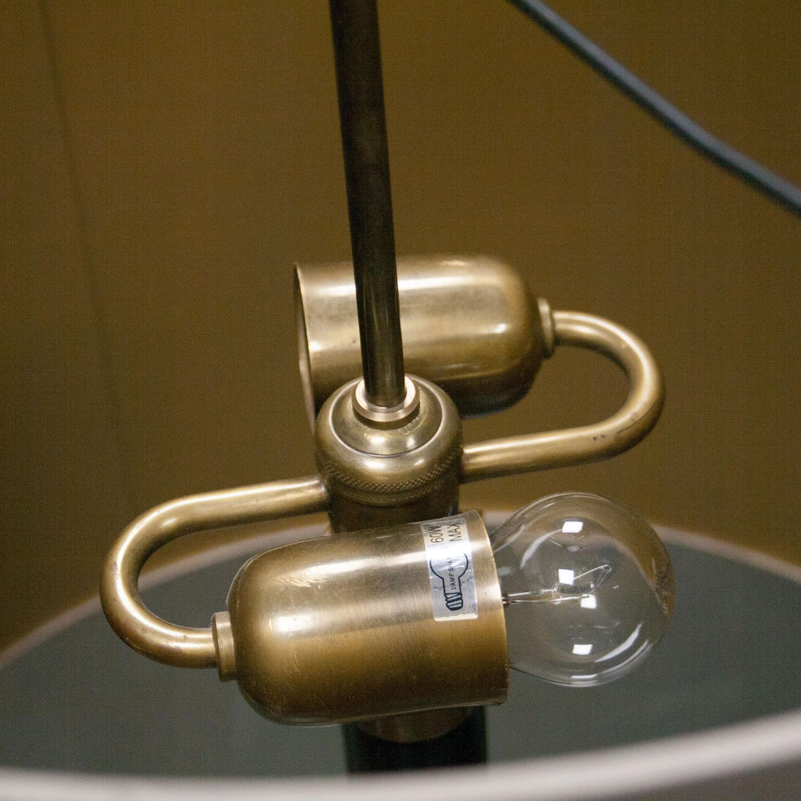 Mid Century Modern Mahogany Brass Floor Lamp, Italy, 1960 photo Lighting