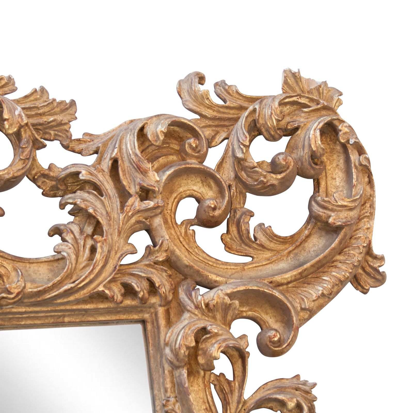 Chippendale Rectangular Handcrafted Gold Foil Wood Mirror Spain, 1970 photo 2938.0