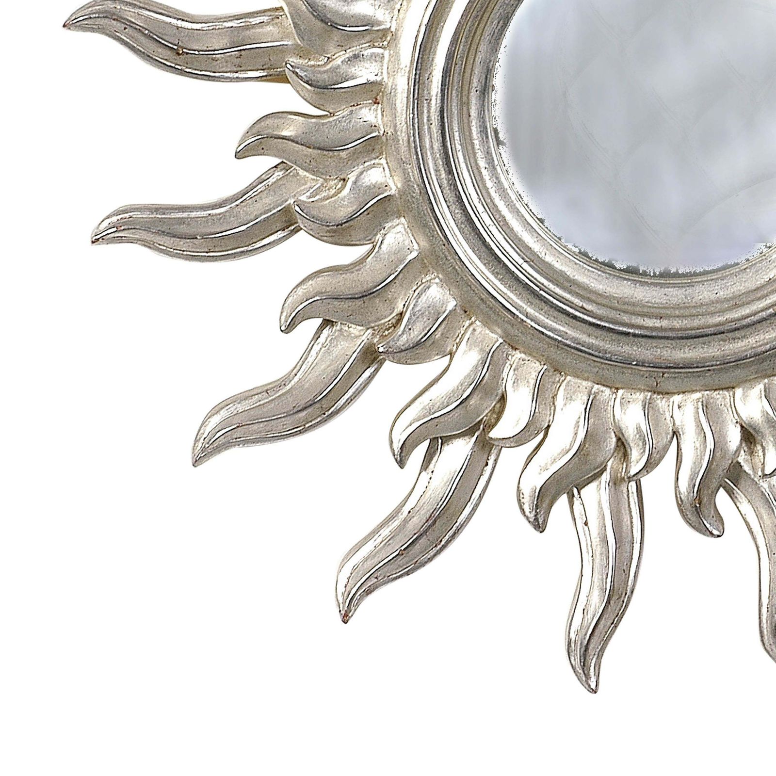 Mid Century Modern Sun Silver Wood French Mirror, 1960 photo furniture