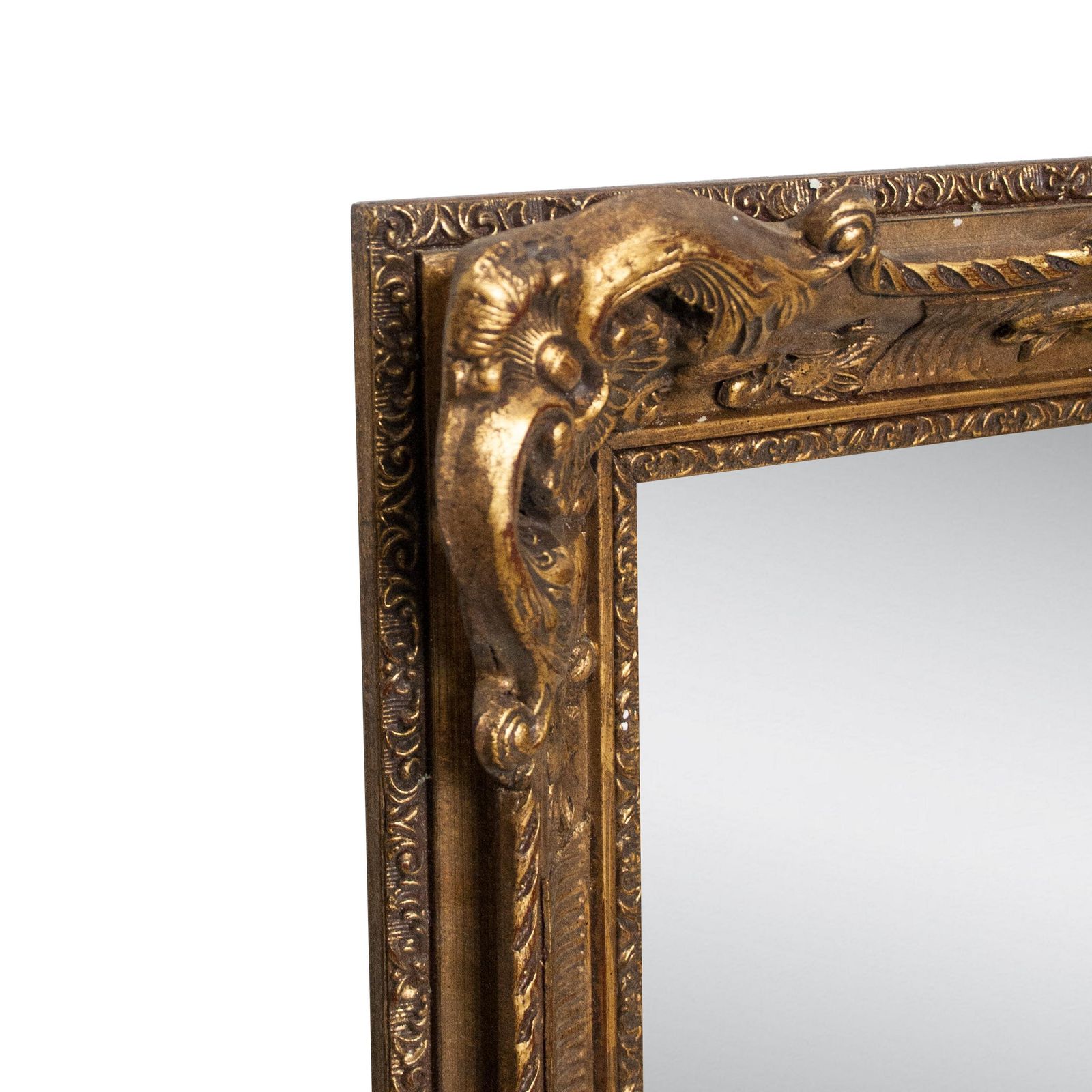 Neoclassical Empire Gold Hand Carved Wooden Mirror, Spain, 1970 photo 592.0