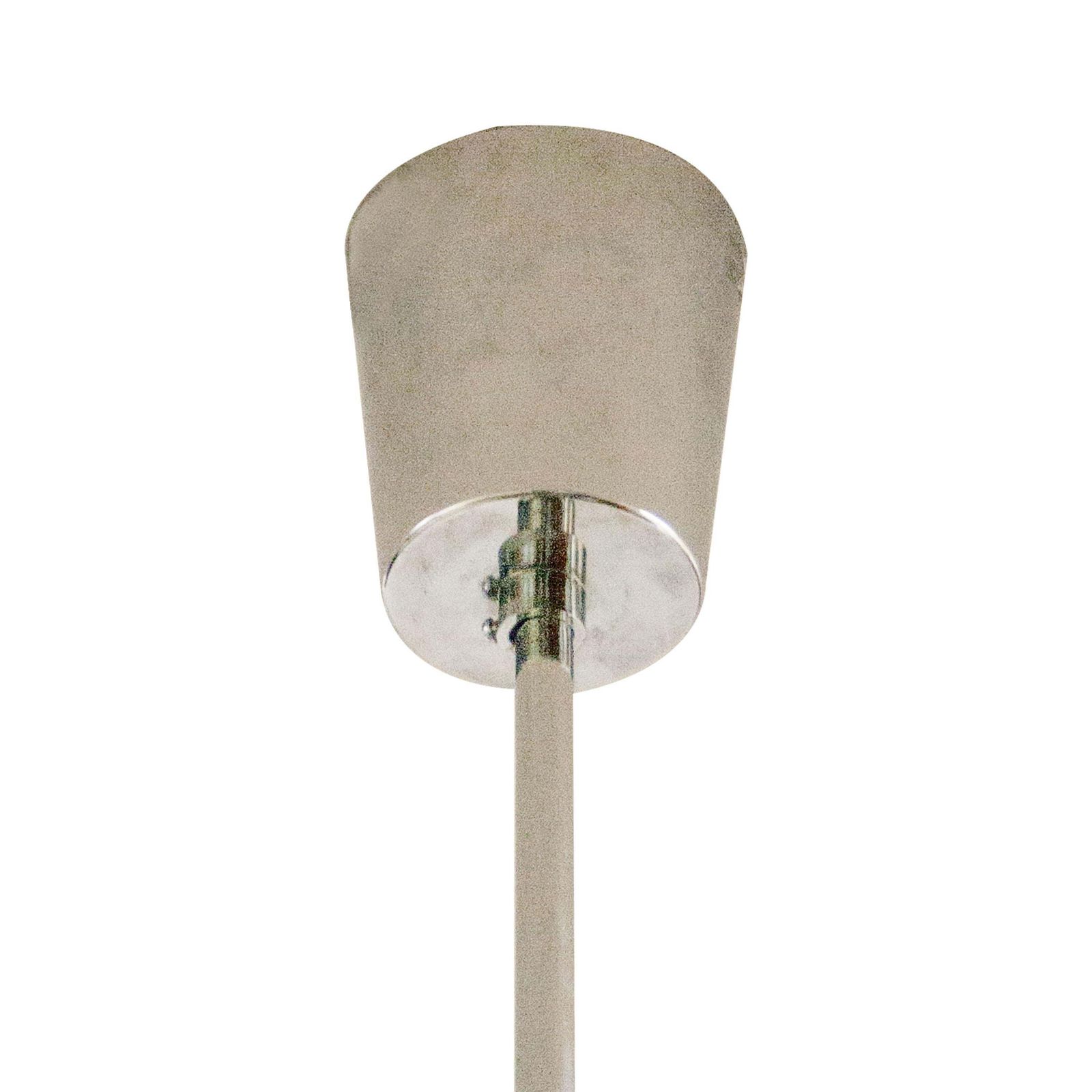 Luigi Caccia's Boccia Chromed Wood Glass Ceiling Lamp, Italy, 1969 photo Lighting