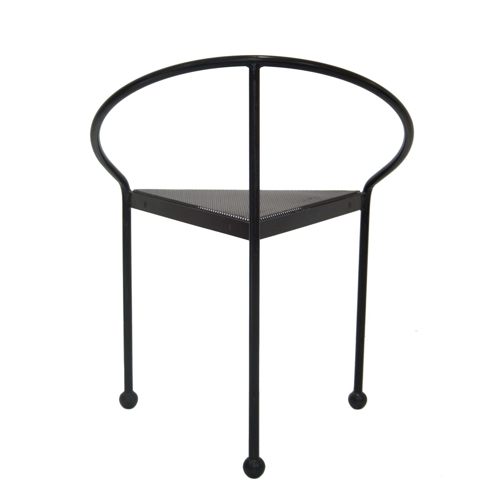 Memphis Style Metallic Tripod Chairs, Italy, 1980 photo 584.0
