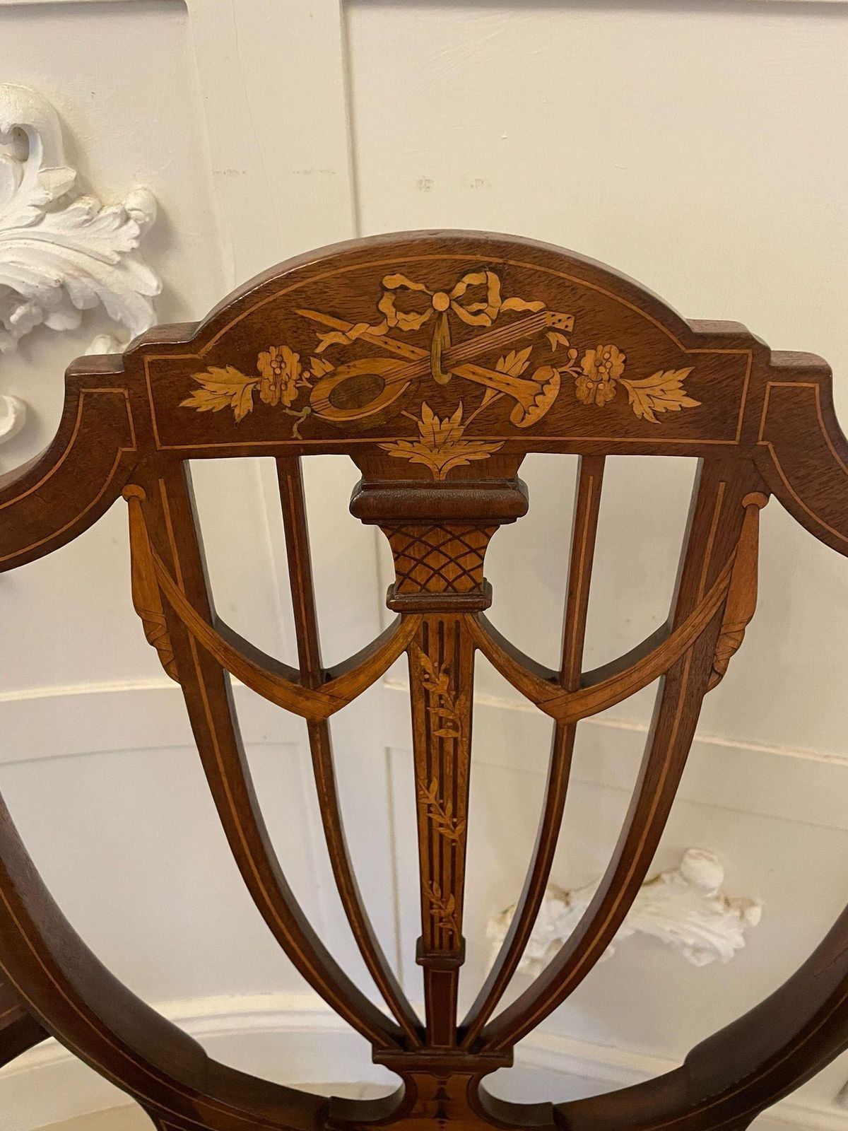 photo buy Fine Quality Antique Mahogany Inlaid Desk Chair
