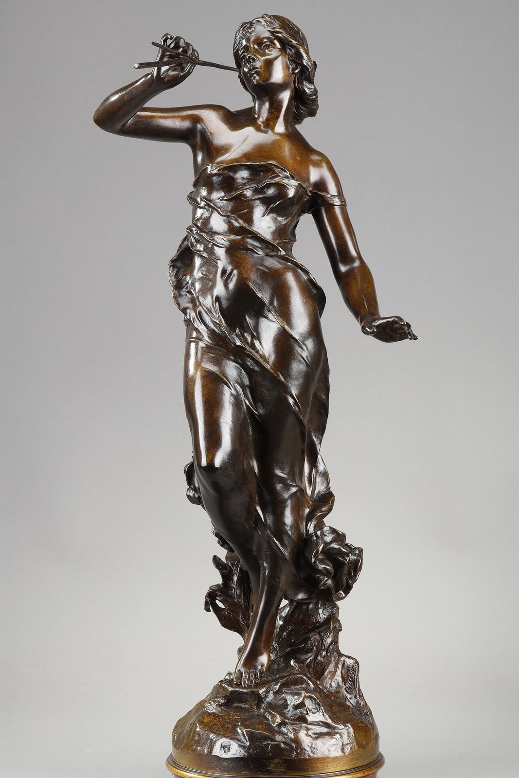 Bronze Sculpture "La Renown", Signed Julien Causse photo vintage