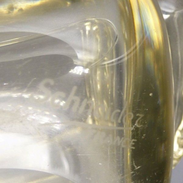 Rare Heavy Art Deco Glass Bowl From Schneider France. 1920   1930 photo Home Decor