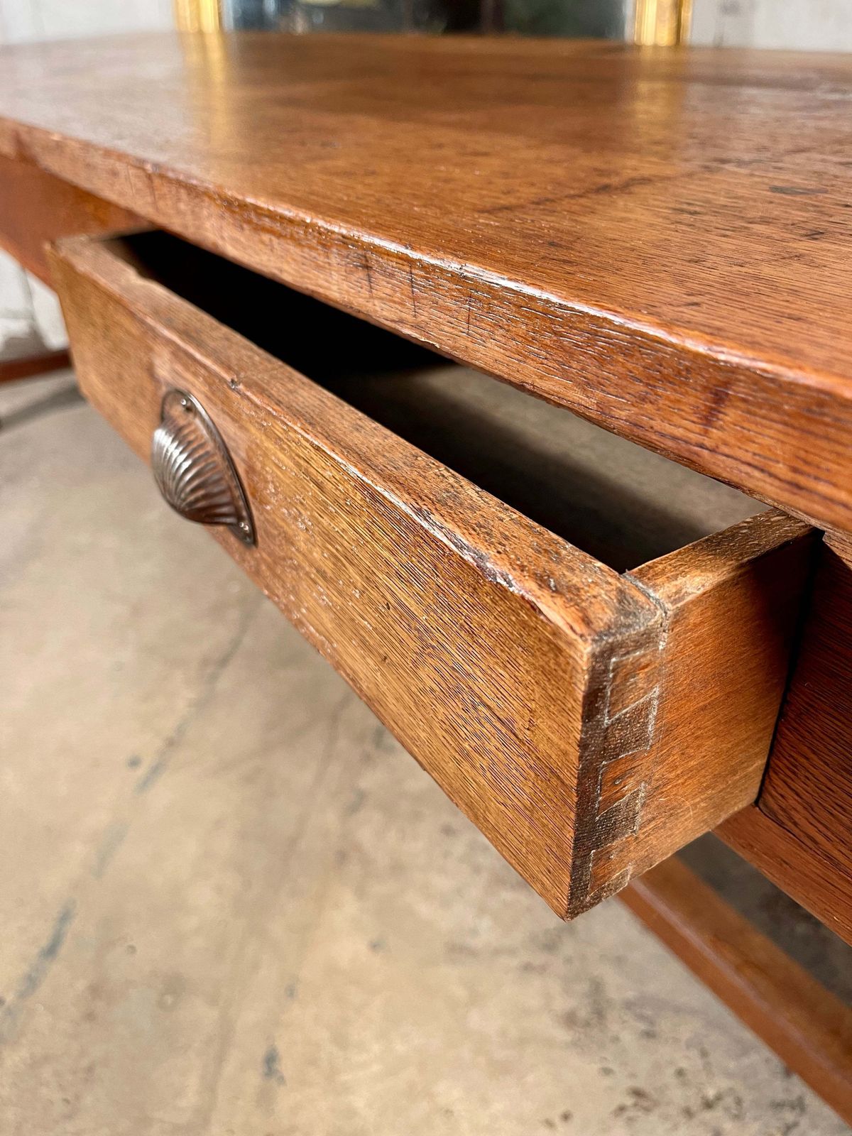 Exceptional Antique French Provincial Oak Tavern Table Circa 1890 photo for sale