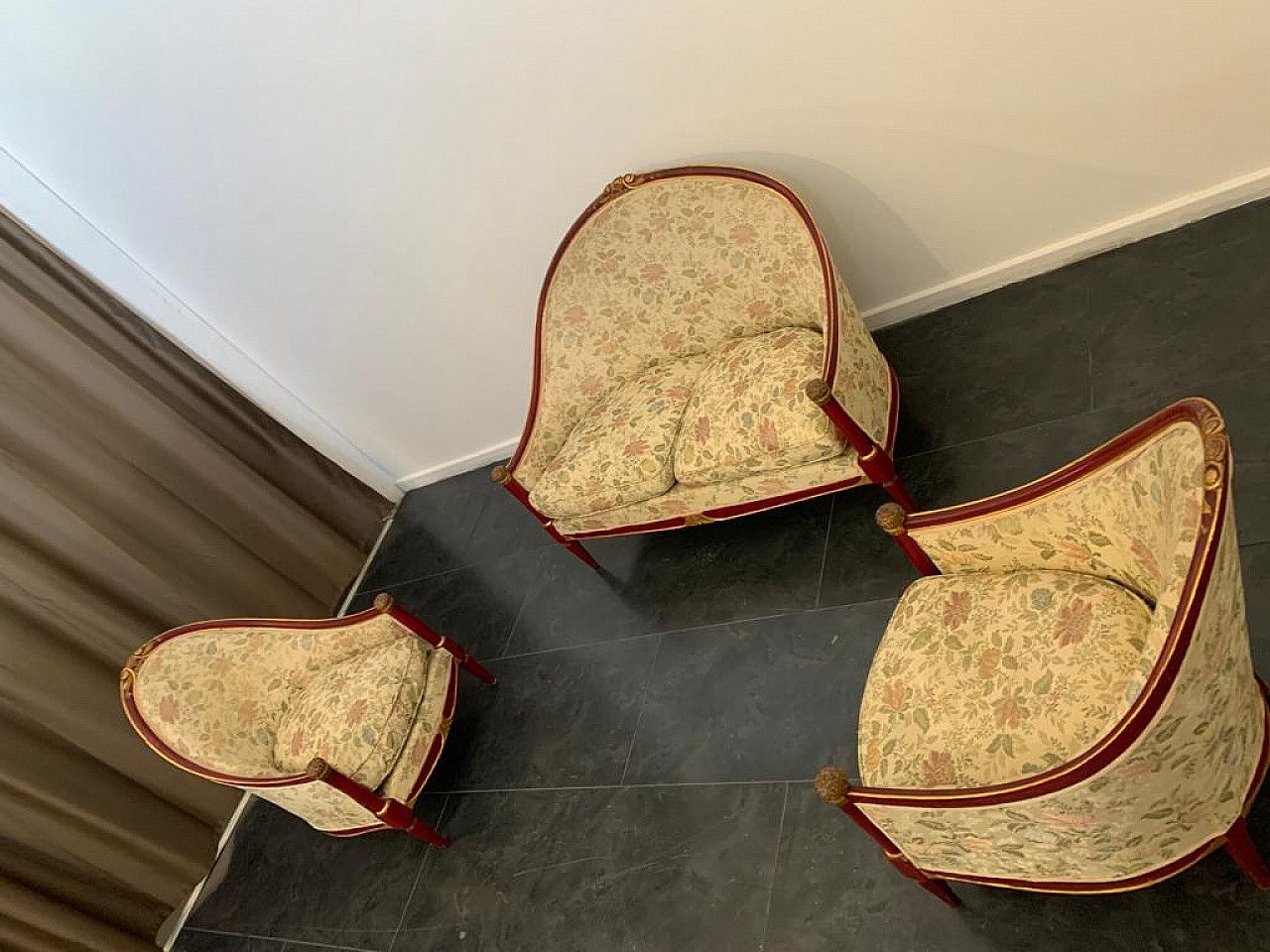photo for sale Set Of Sofa And 2 Armchairs In Art Deco Style, 1930s