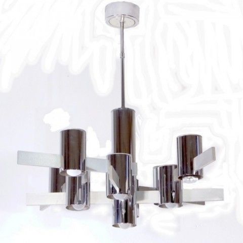 Lighting Gaetano Sciolari Cubes Chandelier. Italy 1960   1970 photo