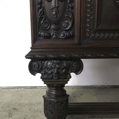 Antique Sideboard With Many Carved Details 1860   1880 photo 1147.0