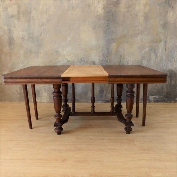 Antique Wilhelminian Dining Table 1850   1880  Extendable 310 Cm photo for sale