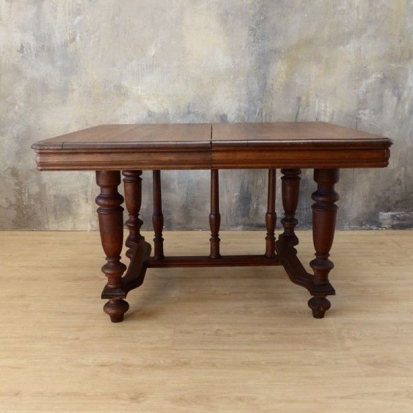 photo vintage Antique Wilhelminian Dining Table 1850   1880  Extendable 310 Cm
