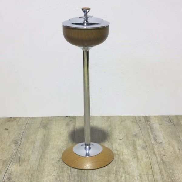 Art Deco Chrome Standing Ashtray 1930   1935 photo furniture