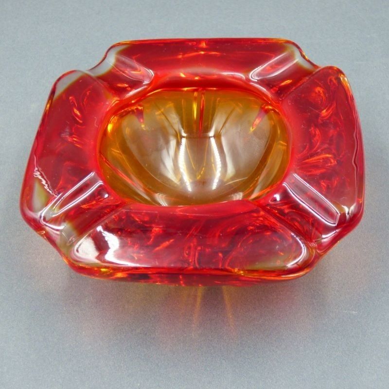 Red Murano Glass Ashtray. Italy 1950   1959 photo furniture