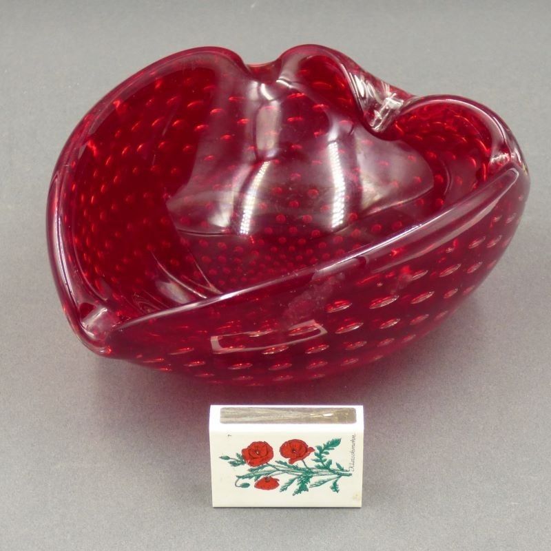 Red Murano Glass Ashtray. Italy 1950   1959 photo vinterior