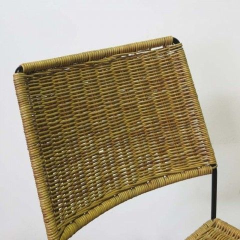 Rattan And Metal Side Chair. Drahtwerke Erlau photo 348.0