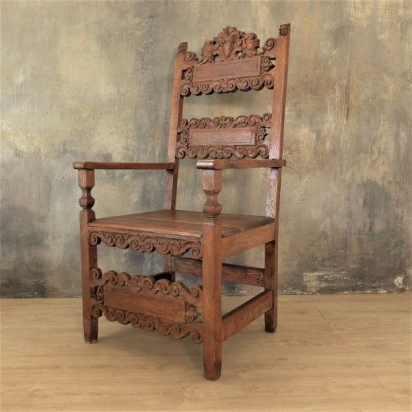 Carved Throne Chair Wilhelminian 1850 1880 photo furniture