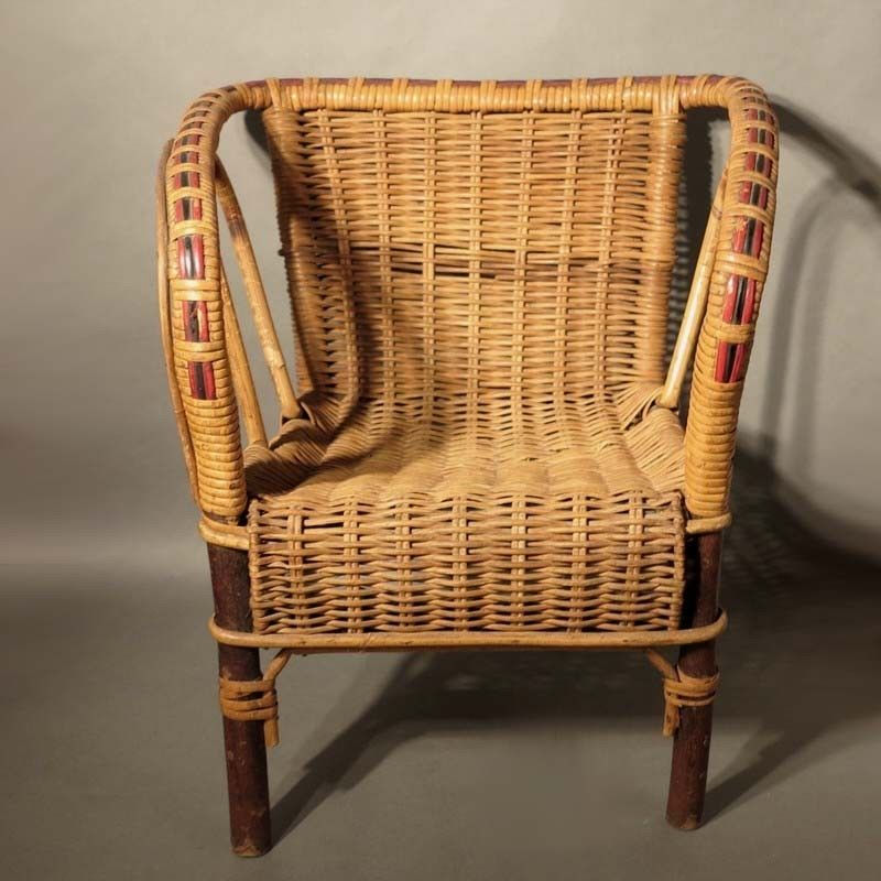 Antique Children's Rattan Chair. 1930   1935