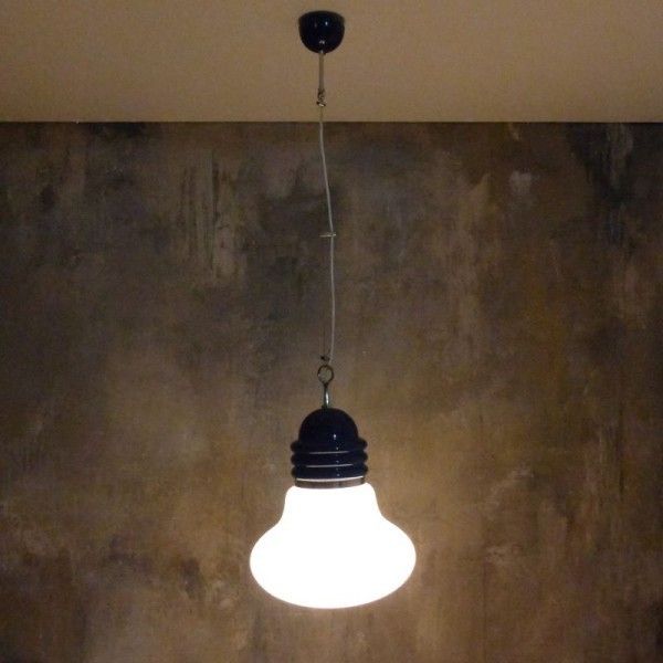 photo for sale ”Arianna” Glass Ceiling Lamp In The Shape Of A Light Bulb By Piero Brombin For Artemide. 1965