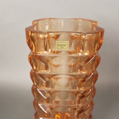Yellow Glass Vase From Luminarc Verrerie D'arques France 1960   1970 photo for sale