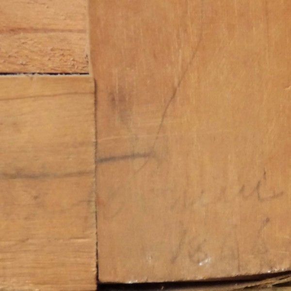 Biedermeier Oil Painting On Wood From 1846 photo for sale