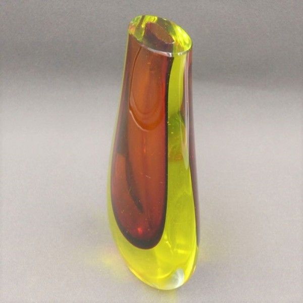 Sommerso Vase Made Of Murano Glass By Flavio Poli. 1950   1959 photo vintage