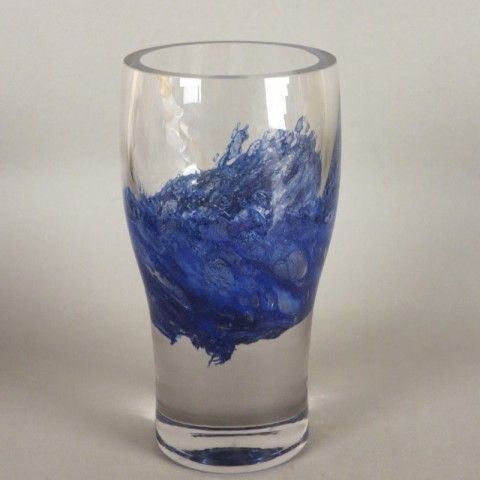 Thick Walled Vintage Glass Vase By Heinrich Löffelhardt. 1960   1969 photo for sale