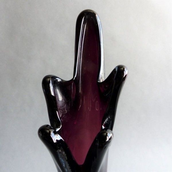 Vintage Violet Glass Vase. Murano 1950   1960 photo Home Decor