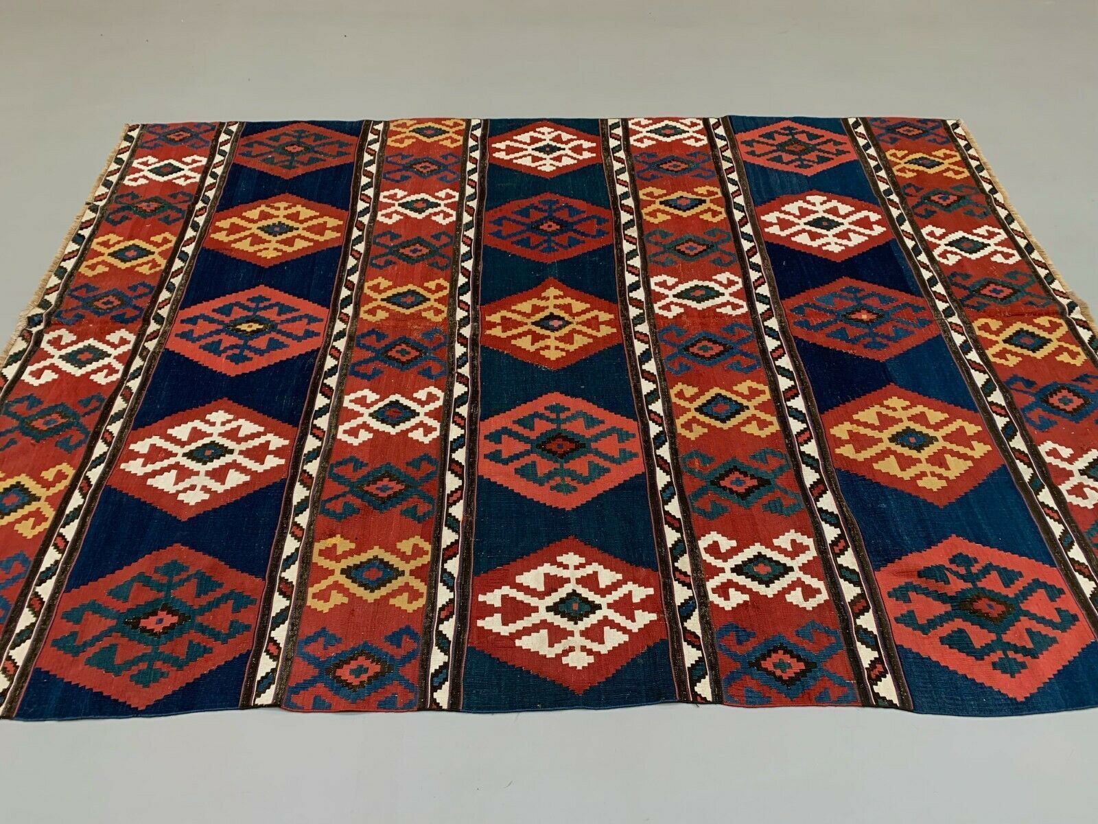 Antique Caucasian Kilim, 260x190 Cm, Large Shirvan Kazak Kelim photo Textiles