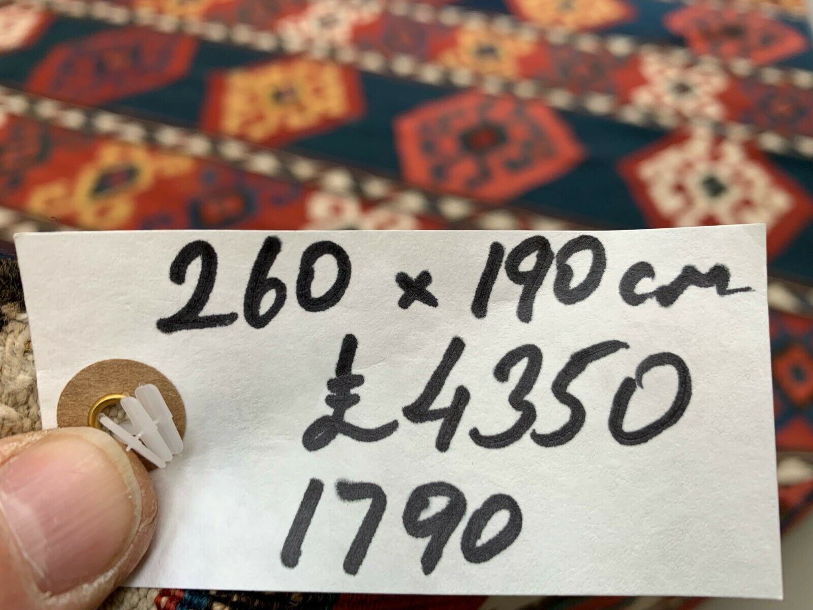 photo for sale Antique Caucasian Kilim, 260x190 Cm, Large Shirvan Kazak Kelim