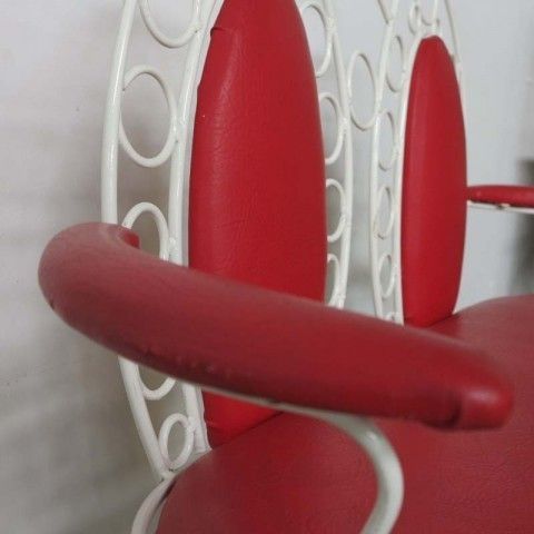 Vintage Bench With Two Metal Chairs. photo vintage