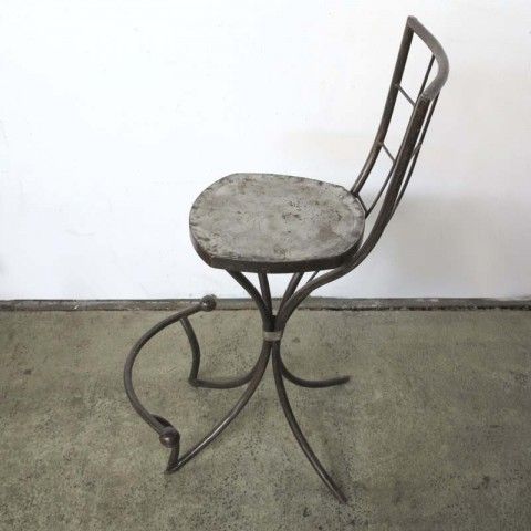 photo furniture Two Metal Chairs In Industrial Style 1950   1959