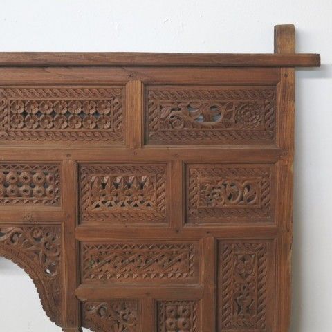 Large Carved Vintage Bed Headboard 200 X 170 Cm. photo furniture