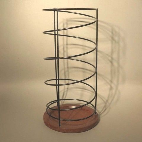 Design Umbrella Stand Made Of Metal And Teak. 1950   1960 photo for sale