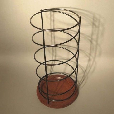 Design Umbrella Stand Made Of Metal And Teak. 1950   1960 photo Home Decor