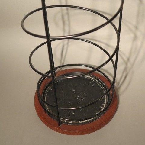 Design Umbrella Stand Made Of Metal And Teak. 1950   1960 photo 302.0