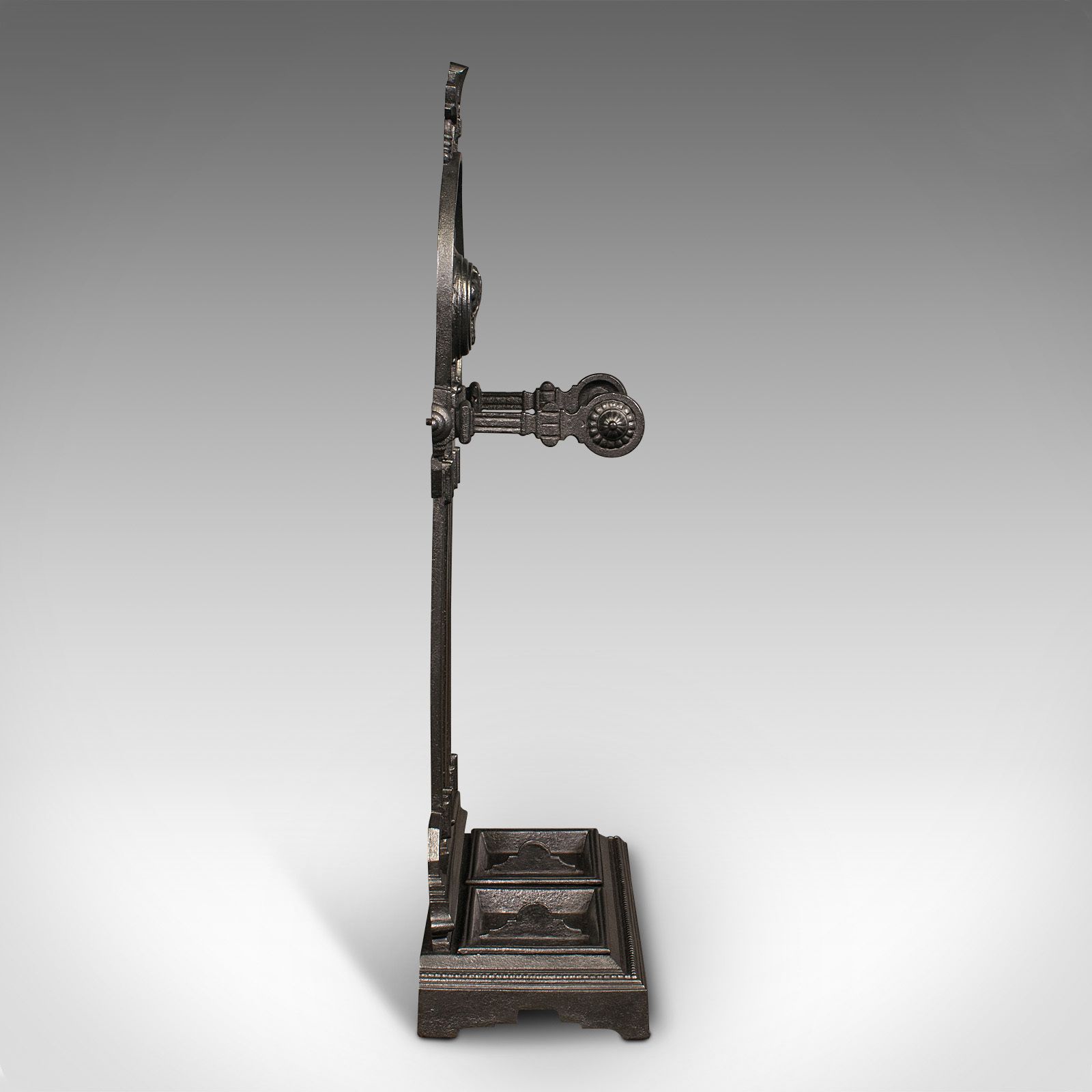 Antique Ornate Stick Stand, English, Cast Iron, Hallway Umbrella Rack photo vintage