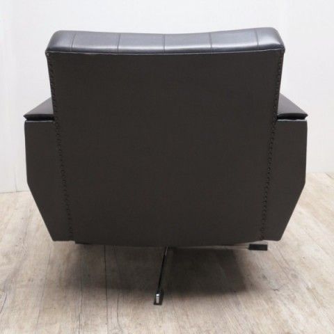 Vintage Leather Swivel Chair. 1950   1960 photo 302.0