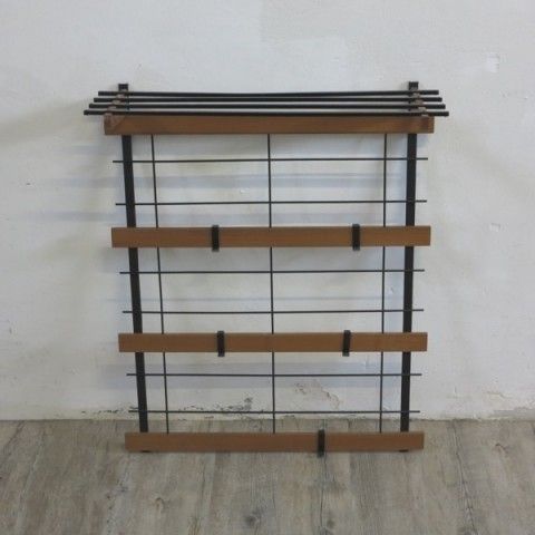 Vintage Metal / Wood Wardrobe. Germany 1960   1965. photo furniture