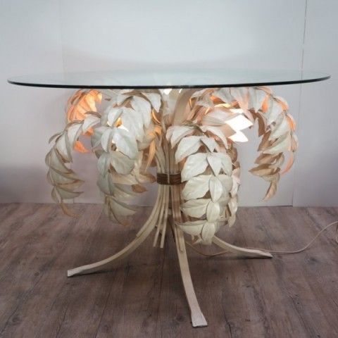 Metal Table At Hollywood Regency Stil. 1970   1975 photo furniture