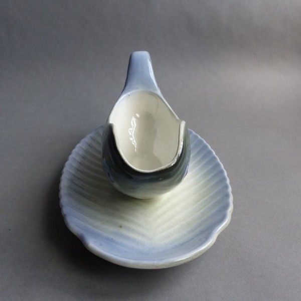 Art Nouveau Ceramic Sauce Boat In The Shape Of A Fish. 1900   1920 photo for sale