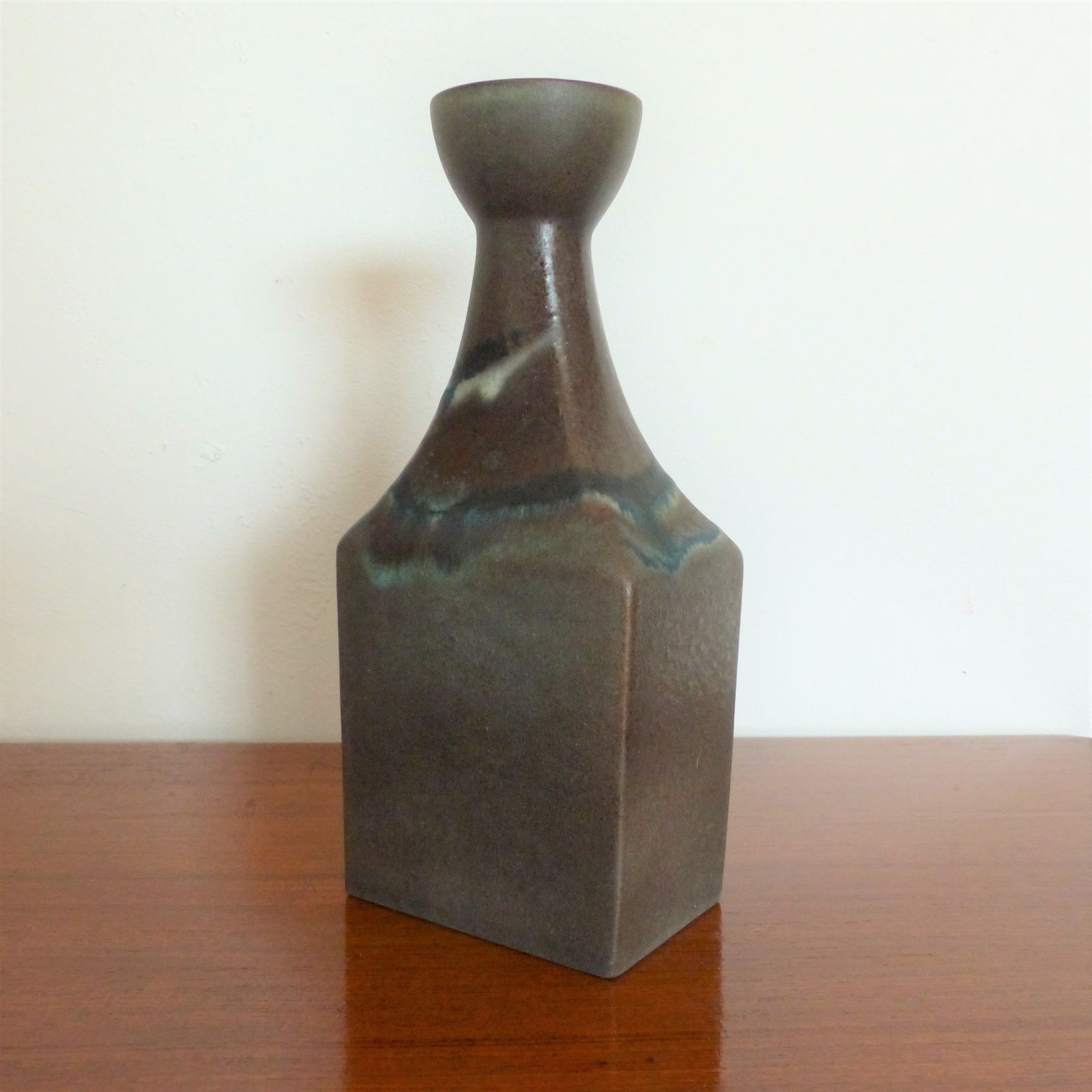 Ceramic Vase Of The Karlsruher Majolika By F. Glatzle. 1972