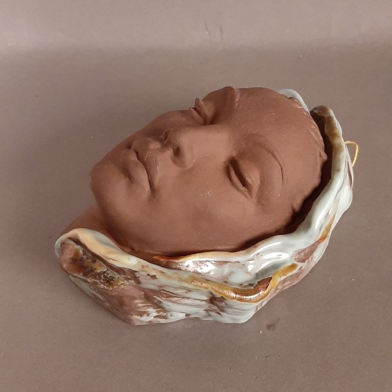 Ceramic Wall Mask Of The Karlsruher Majolika. 1950   1959 photo furniture