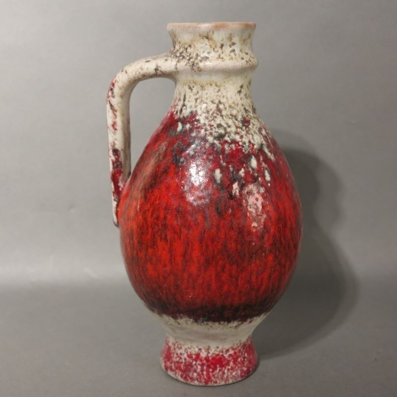 Ceramic Handle Vase From The Karlsruher Majolika By F. Glatzle. 1966