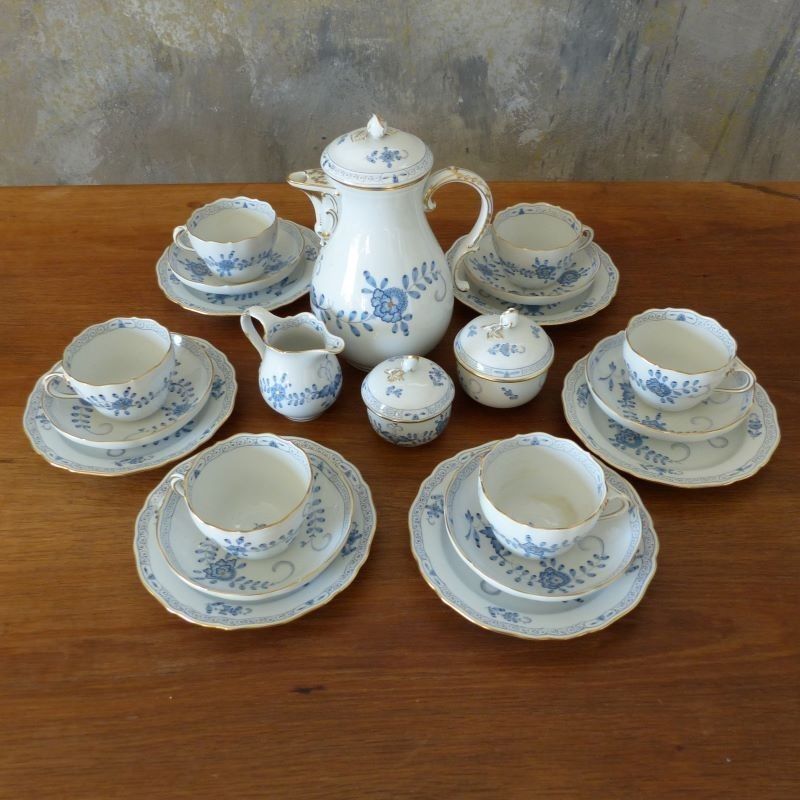 Meissen Porcelain Coffee Set For Six Persons 1940   1950