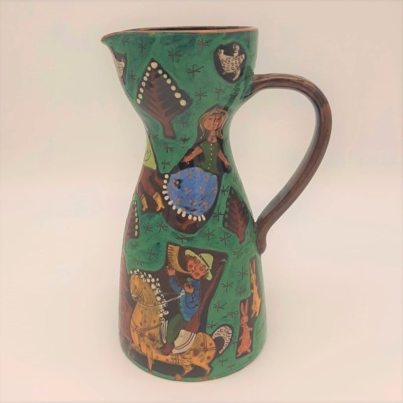 Hand Painted Vase By Thun Ceramics Switzerland. 1940   1950