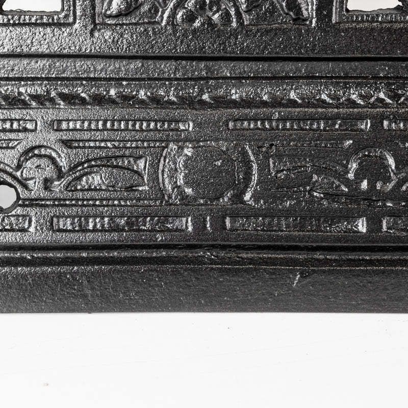 Antique Cast Iron Ornate Floral Fireplace Tidy | Betty | Ashpan Cover photo Home Fixtures