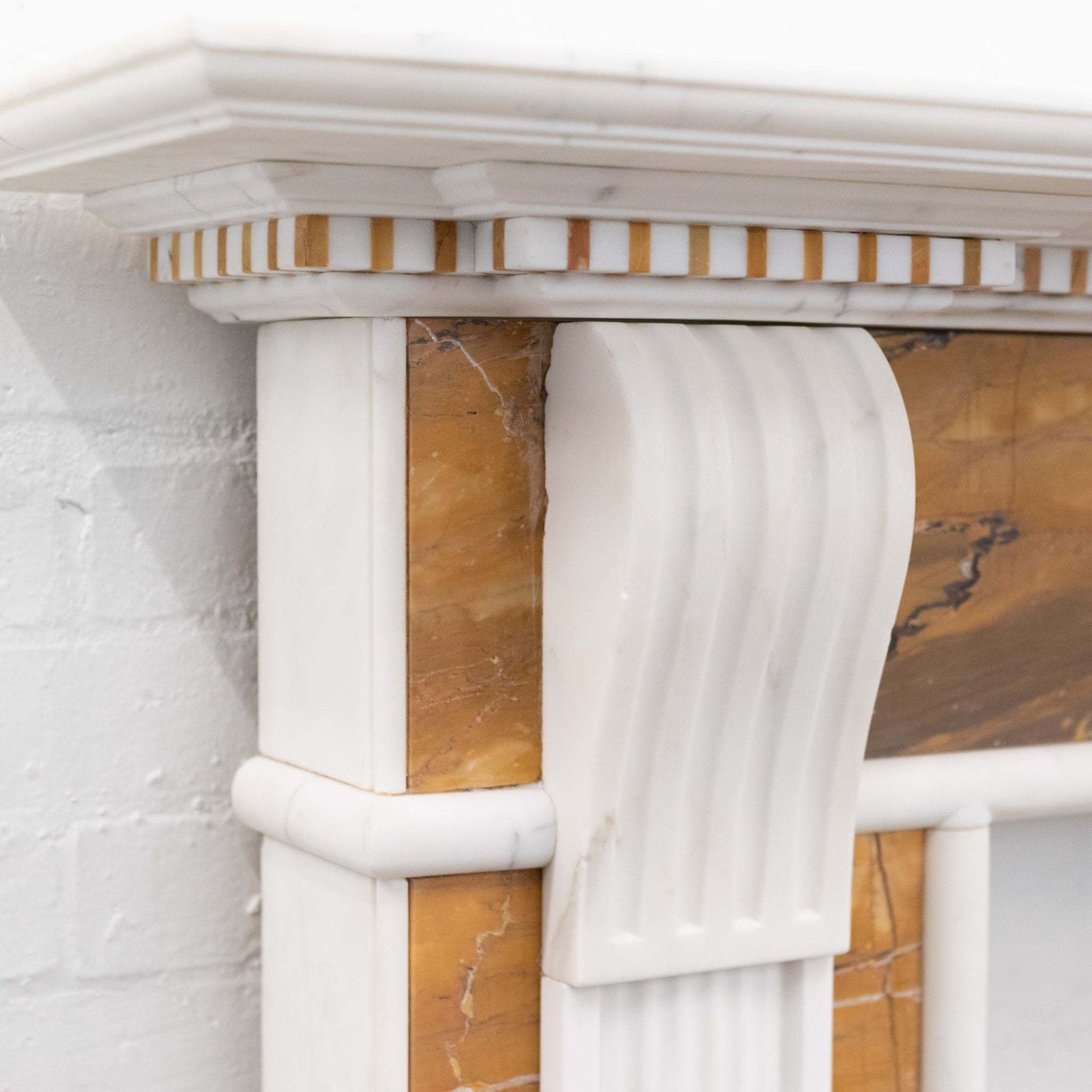 Impressive Georgian Style Statuary & Sienna Marble Chimneypiece photo furniture