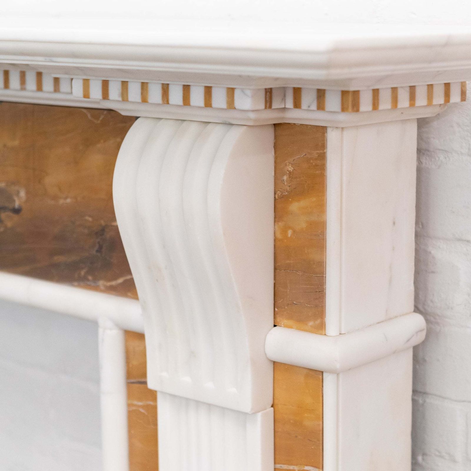 Home Fixtures Impressive Georgian Style Statuary & Sienna Marble Chimneypiece photo