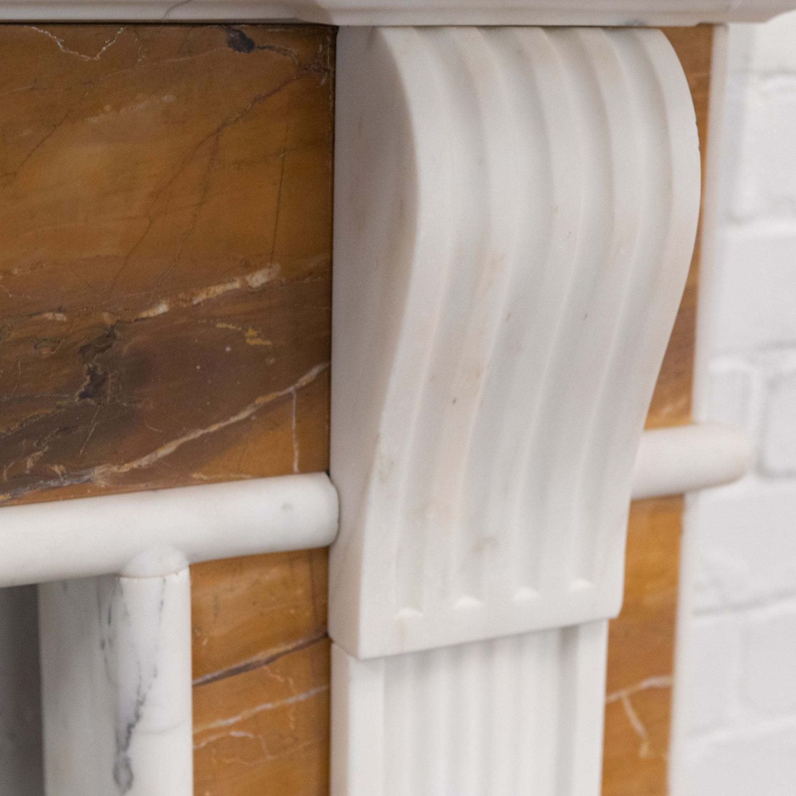 12000.0 Impressive Georgian Style Statuary & Sienna Marble Chimneypiece photo