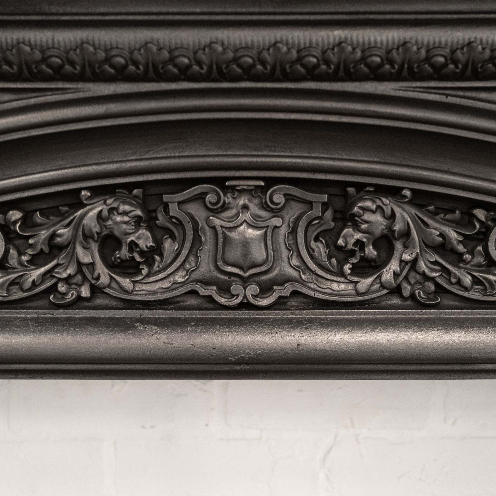 Antique Victorian Ornate Cast Iron Fireplace Surround photo furniture